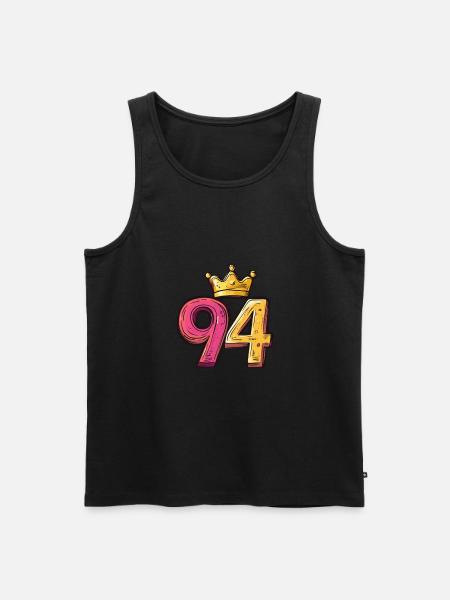 94 Numéro Jersey Couronne - Débardeur bio Premium Homme - noir