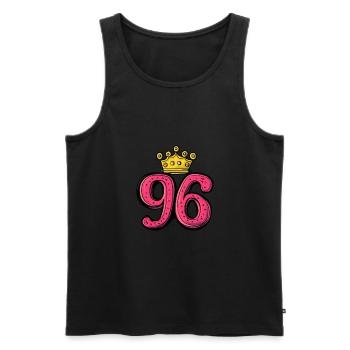 96 Numéro Jersey Couronne - Débardeur bio Premium Homme - noir - Devant - Michal (187cm)