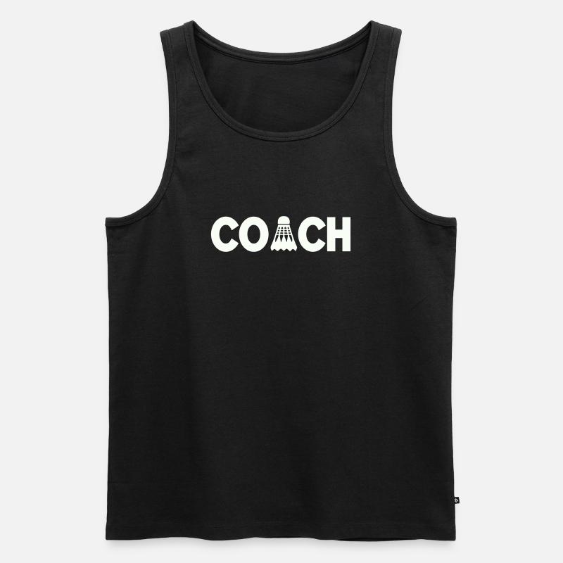 Federball Coach - Männer Premium Bio Tank Top - Schwarz