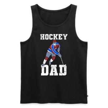 Hockey Dad Eishockey - Männer Premium Bio Tank Top - Schwarz - Vorne - Michal (187cm)