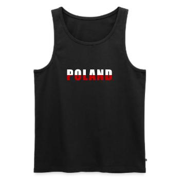 Poland Polen - Männer Premium Bio Tank Top - Schwarz - Vorne - AI Model Male 178 light (178cm)