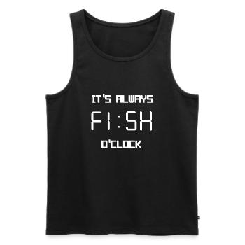 it's always fish o'clock - Débardeur bio Premium Homme - noir - Devant - AI Model Male 178 light (178cm)