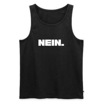 Nein. - Männer Premium Bio Tank Top - Schwarz - Vorne - Michal (187cm)
