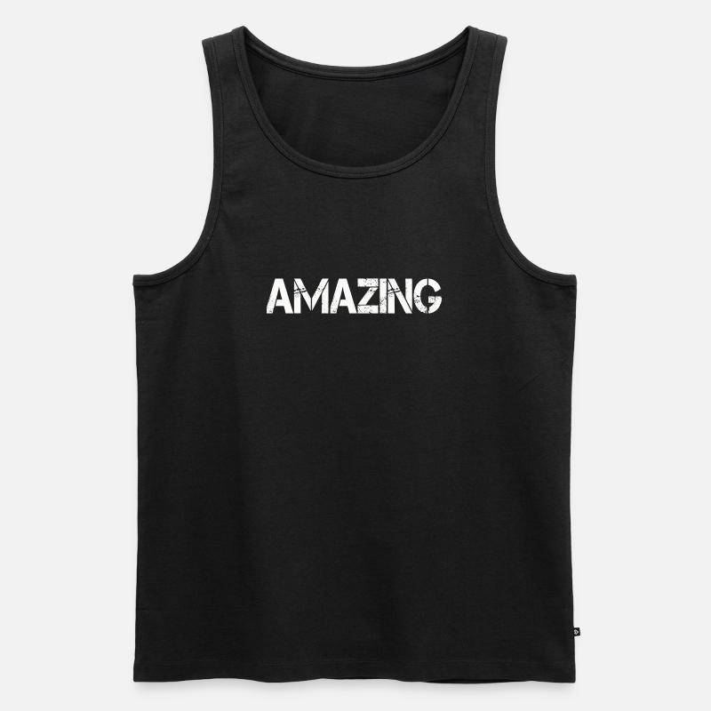 AMAZING - Männer Premium Bio Tank Top - Schwarz