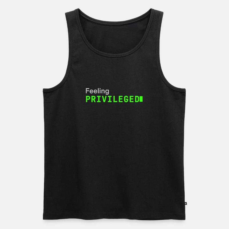Feeling Privileged | Developer mood - Männer Premium Bio Tank Top - Schwarz