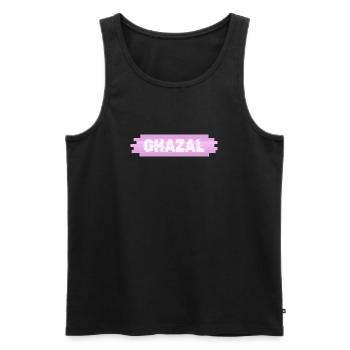 Ghazal als Maedchen - Männer Premium Bio Tank Top - Schwarz - Vorne - Michal (187cm)