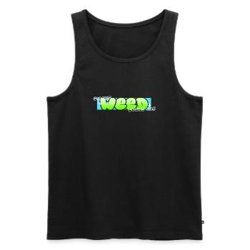 Fumez de l’herbe tous les jours - Débardeur bio Premium Homme - noir - Devant - Michal (187cm)