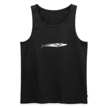 Rorqual commun Balaenoptera physalus - Débardeur bio Premium Homme - noir - Devant - Michal (187cm)