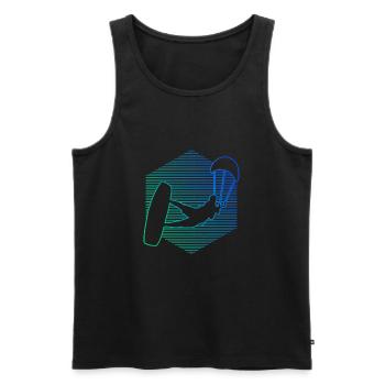 Femmes Kitesurfer Hommes Kitesurf Kitesurf Kitesurf - Débardeur bio Premium Homme - noir - Devant - Michal (187cm)