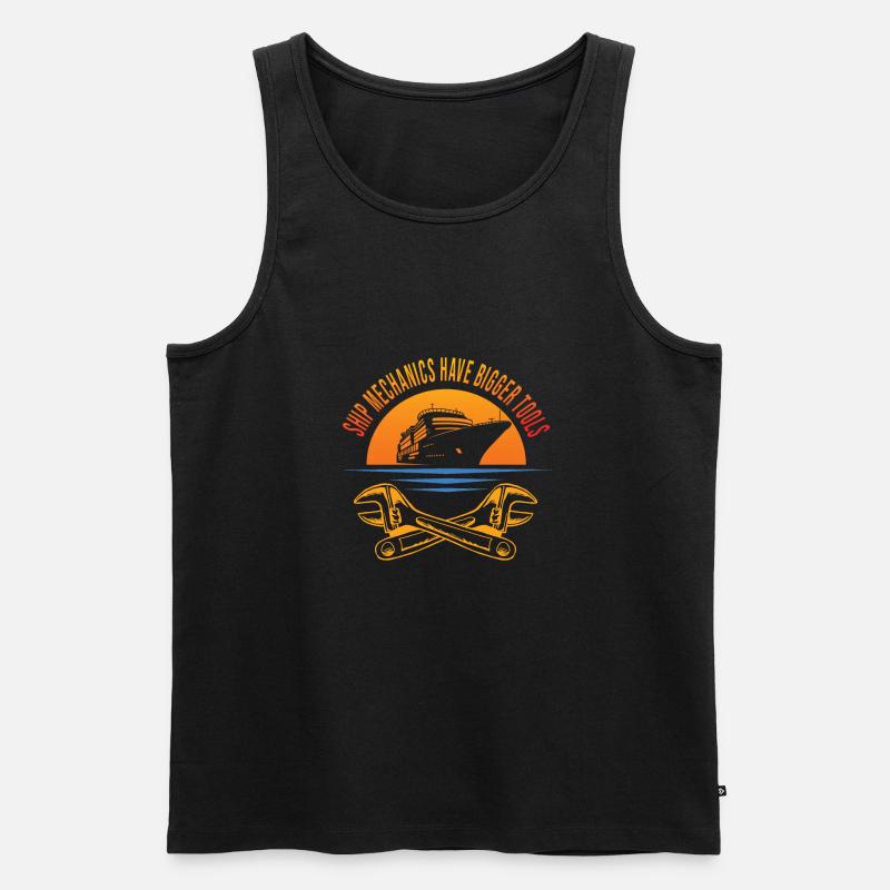 Schiffsmechaniker - Männer Premium Bio Tank Top - Schwarz