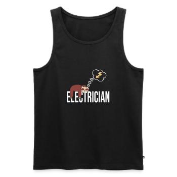 Electrician - Men's Premium Organic Tank Top - black - Front - Michal (187cm)