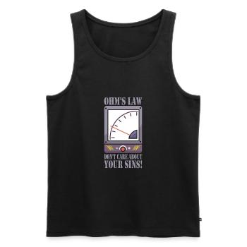electrician - Men's Premium Organic Tank Top - black - Front - Michal (187cm)
