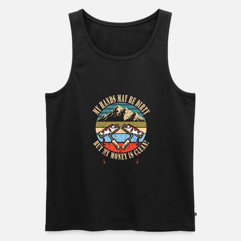 Maler - Männer Premium Bio Tank Top - Schwarz