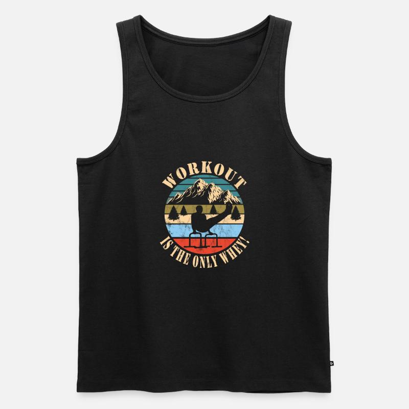 Zirkeltraining - Männer Premium Bio Tank Top - Schwarz