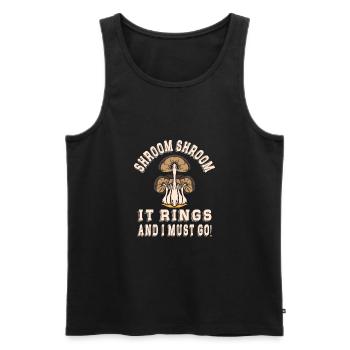 Mushroom picking - Men's Premium Organic Tank Top - black - Front - AI Model Male 178 light (178cm)