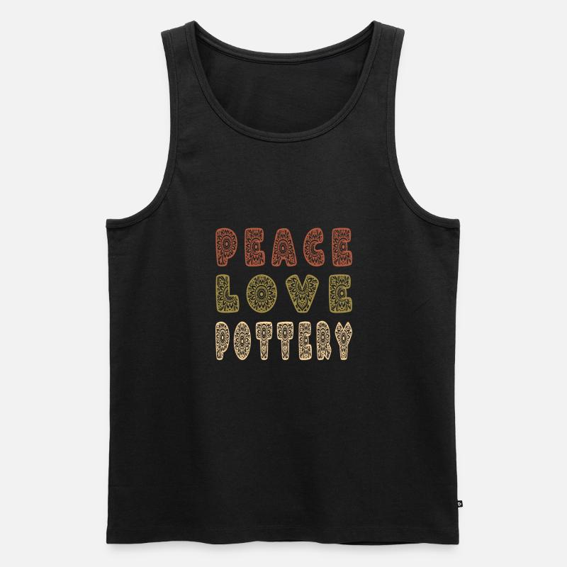 Töpfern - Männer Premium Bio Tank Top - Schwarz