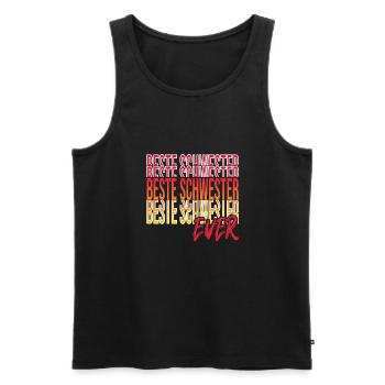 Beste Schwester - Männer Premium Bio Tank Top - Schwarz - Vorne - Michal (187cm)