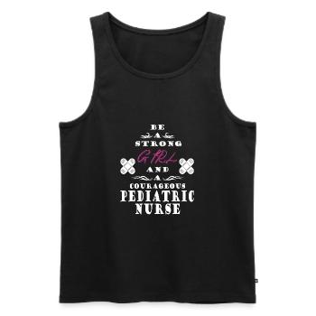 Children's nurse - Men's Premium Organic Tank Top - black - Front - Michal (187cm)