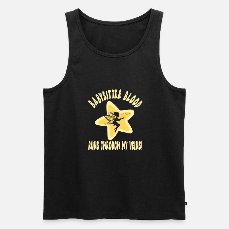 Babysitter - Männer Premium Bio Tank Top - Schwarz