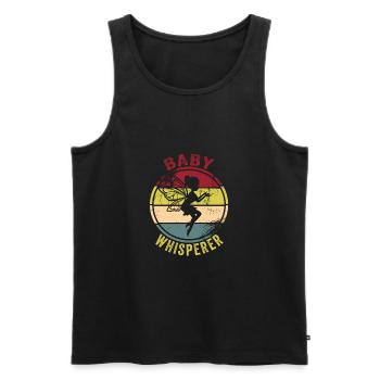 Babysitter - Men's Premium Organic Tank Top - black - Front - AI Model Male 178 light (178cm)