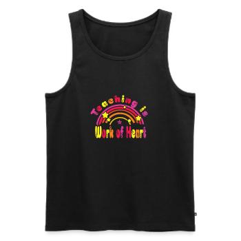 Kindergarten - Männer Premium Bio Tank Top - Schwarz - Vorne - Michal (187cm)