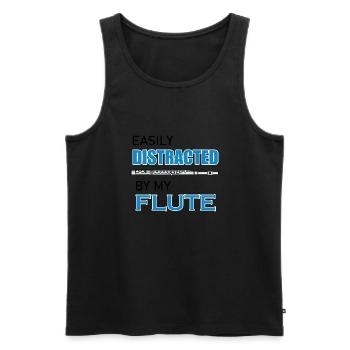 Flötist Lustiges Zitat Musiker Orchester - Männer Premium Bio Tank Top - Schwarz - Vorne - Michal (187cm)