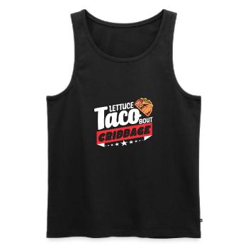 Cribbage - Men's Premium Organic Tank Top - black - Front - AI Model Male 178 light (178cm)