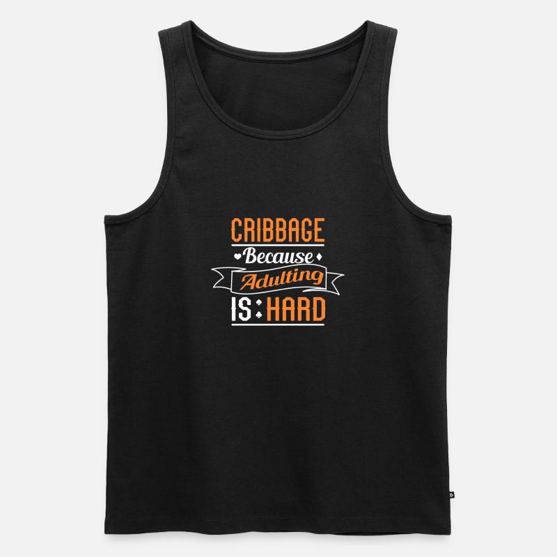 Cribbage - Männer Premium Bio Tank Top - Schwarz