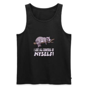 Waschbär - Männer Premium Bio Tank Top - Schwarz - Vorne - Michal (187cm)