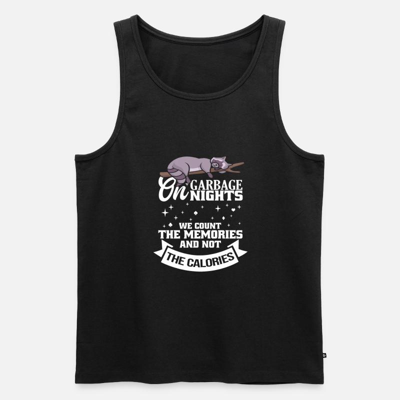 Waschbär - Männer Premium Bio Tank Top - Schwarz