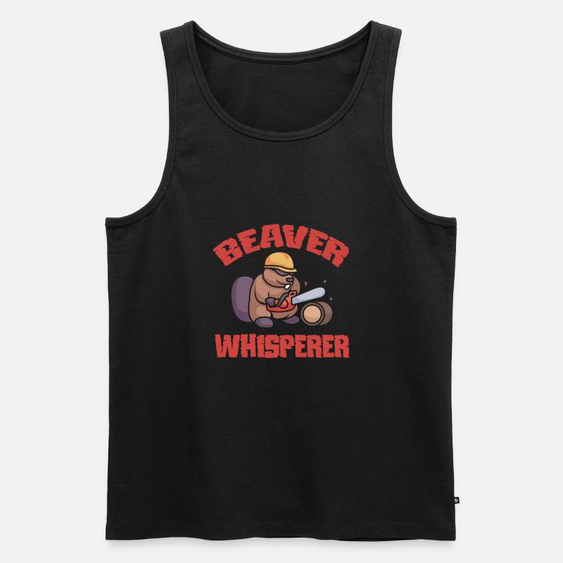 Biber Nutria - Männer Premium Bio Tank Top - Schwarz