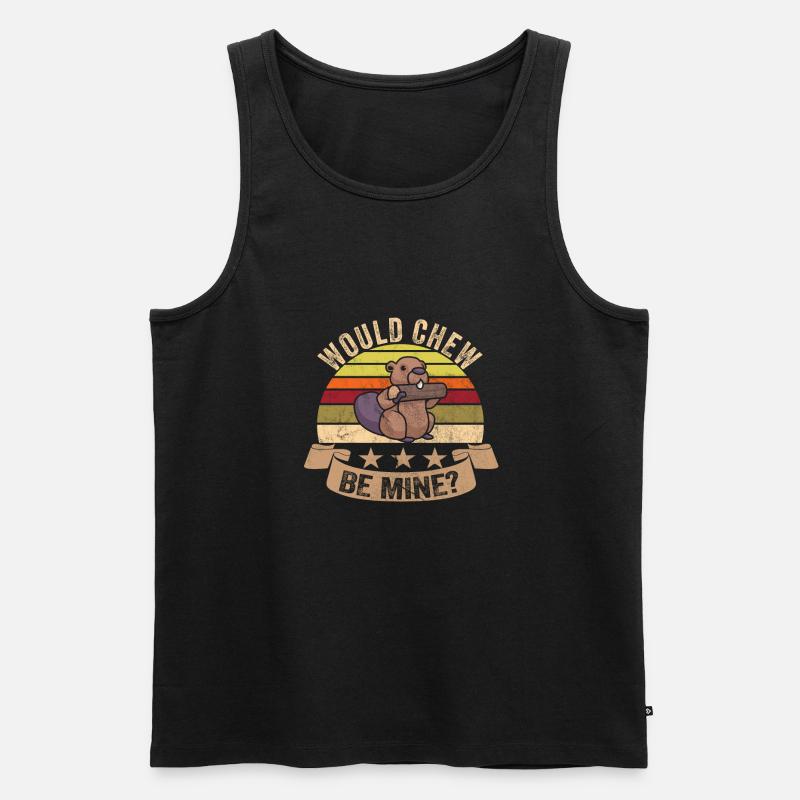 Biber Nutria - Männer Premium Bio Tank Top - Schwarz