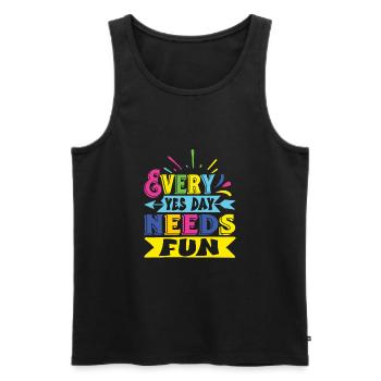 Yes Day Birthday - Men's Premium Organic Tank Top - black - Front - Michal (187cm)