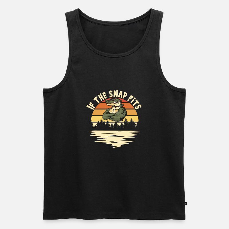 Echse Gator - Männer Premium Bio Tank Top - Schwarz