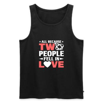 Wedding - Men's Premium Organic Tank Top - black - Front - AI Model Male 178 light (178cm)