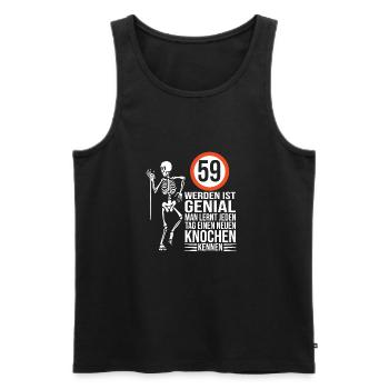 59.Geburtstag - Männer Premium Bio Tank Top - Schwarz - Vorne - Michal (187cm)