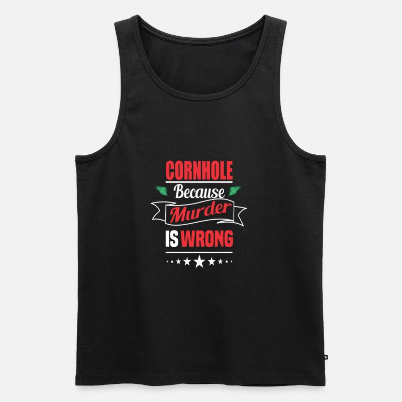 Cornhole - Männer Premium Bio Tank Top - Schwarz