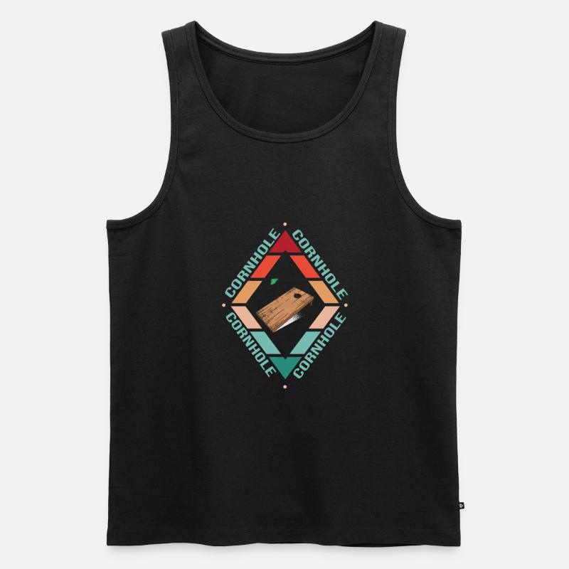 Cornhole - Männer Premium Bio Tank Top - Schwarz