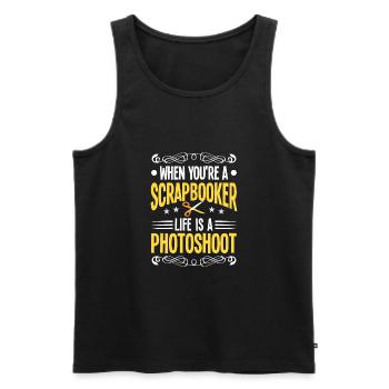Basteln - Männer Premium Bio Tank Top - Schwarz - Vorne - Michal (187cm)