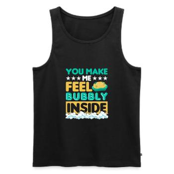 Making soap - Men's Premium Organic Tank Top - black - Front - Michal (187cm)