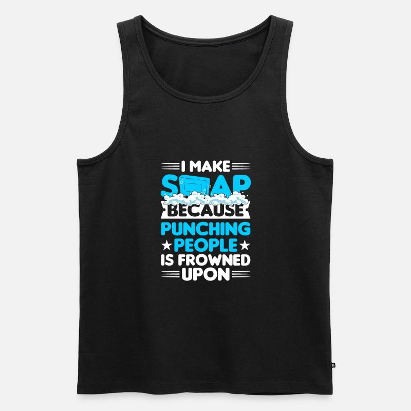 Seife machen - Männer Premium Bio Tank Top - Schwarz