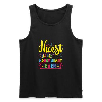 Yes Day - Men's Premium Organic Tank Top - black - Front - Michal (187cm)