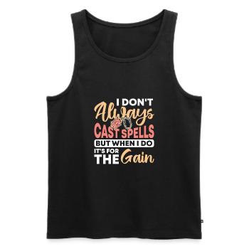 Roleplaying game - Men's Premium Organic Tank Top - black - Front - AI Model Male 178 light (178cm)