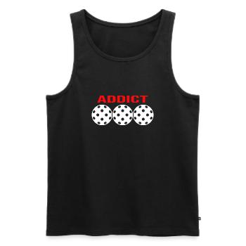 Floorball Unihockey FLOORBALL-addict Floorballer - Männer Premium Bio Tank Top - Schwarz - Vorne - Michal (187cm)