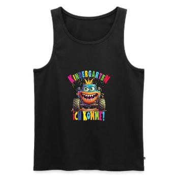 Kindergarten - Männer Premium Bio Tank Top - Schwarz - Vorne - Michal (187cm)