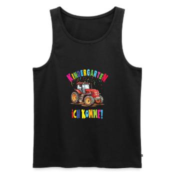 Kindergarten - Männer Premium Bio Tank Top - Schwarz - Vorne - Michal (187cm)