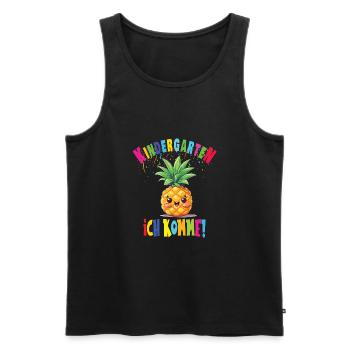 Kindergarten - Männer Premium Bio Tank Top - Schwarz - Vorne - Michal (187cm)