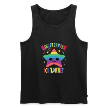 Kindergarten - Männer Premium Bio Tank Top - Schwarz - Vorne - Michal (187cm)