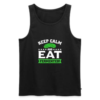 Cucumbers - Men's Premium Organic Tank Top - black - Front - Michal (187cm)