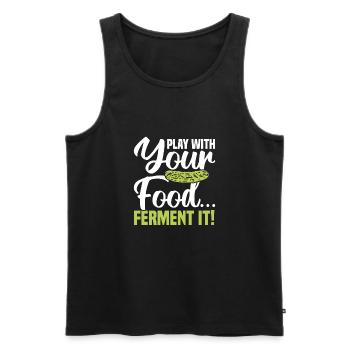Cucumbers - Men's Premium Organic Tank Top - black - Front - Michal (187cm)